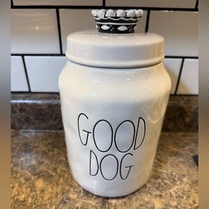 Rae Dunn Ceramic 'Good Dog' Treat Jar